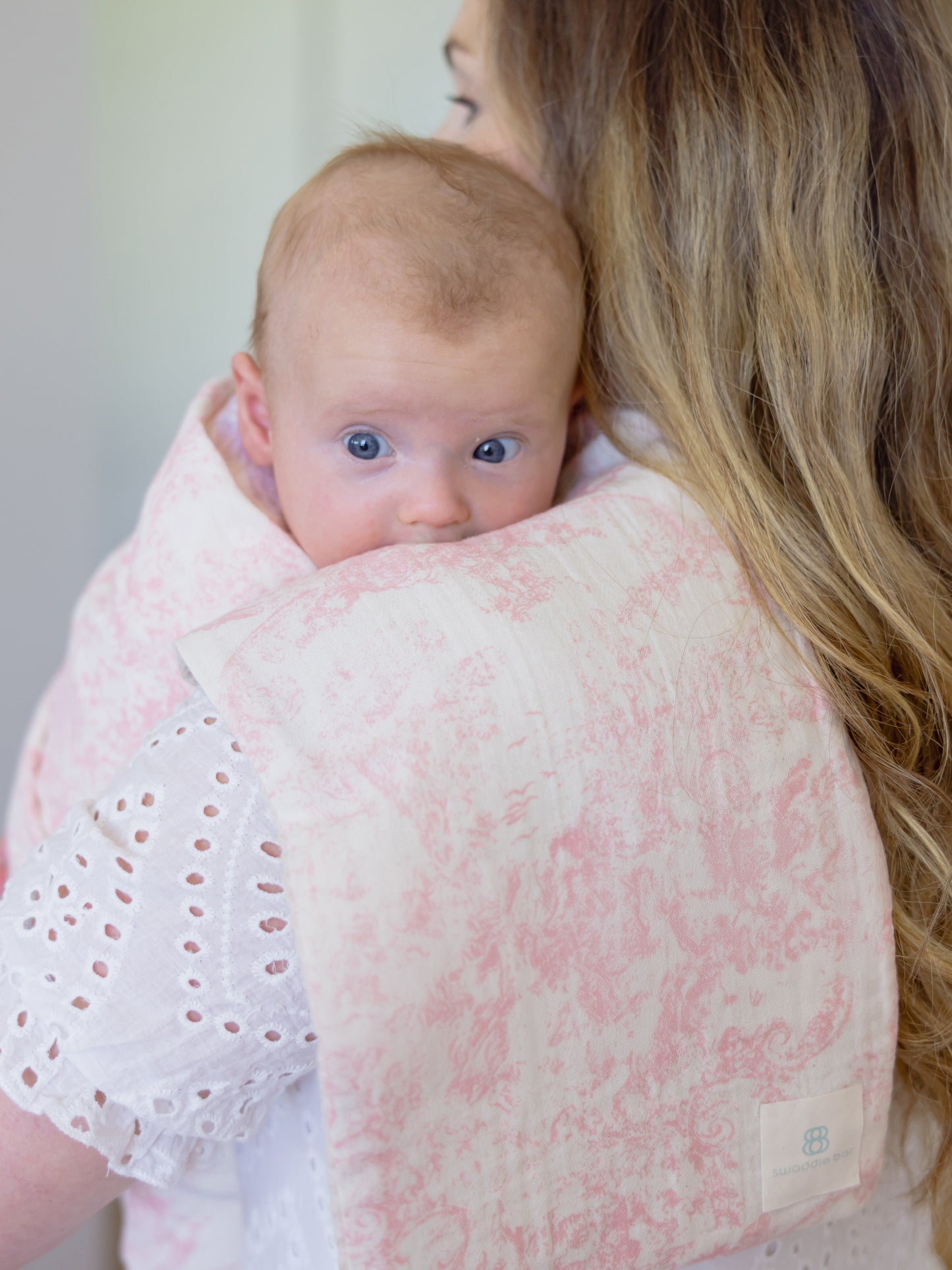 MUSLIN BURP CLOTH - PINK TOILE