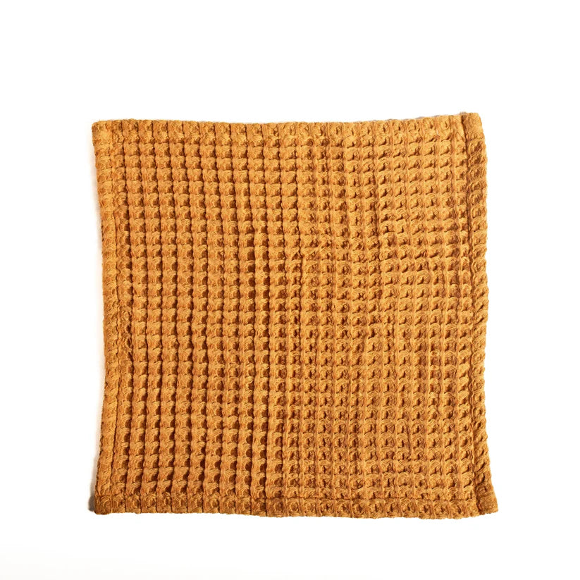 WAFFLE BABY WASHCLOTHS: CARAMEL | SET OF 2