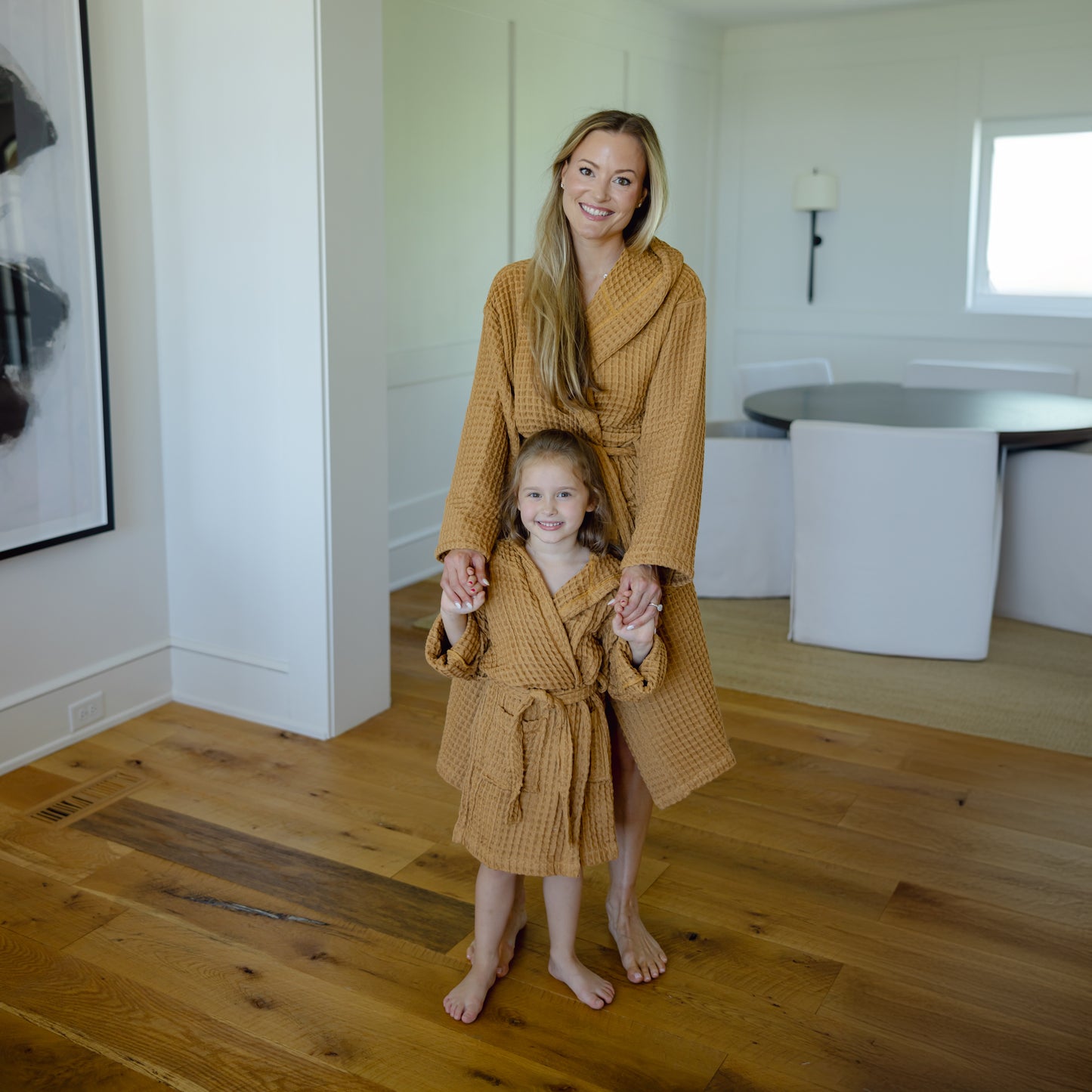 ORGANIC COTTON MOMMY & ME ROBE SET: CARAMEL (2 Robes)