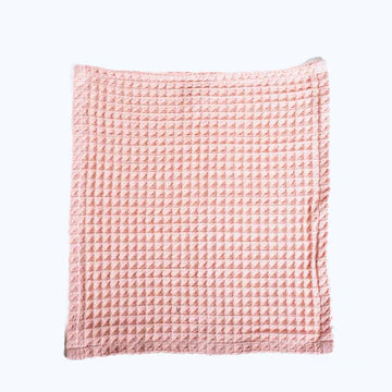 WAFFLE BABY WASHCLOTHS: PINK | SET OF 2