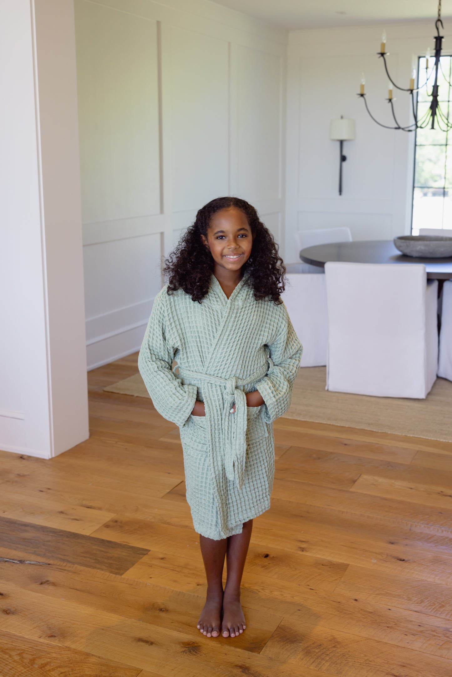 ORGANIC COTTON CHILDREN’S ROBE - SAGE