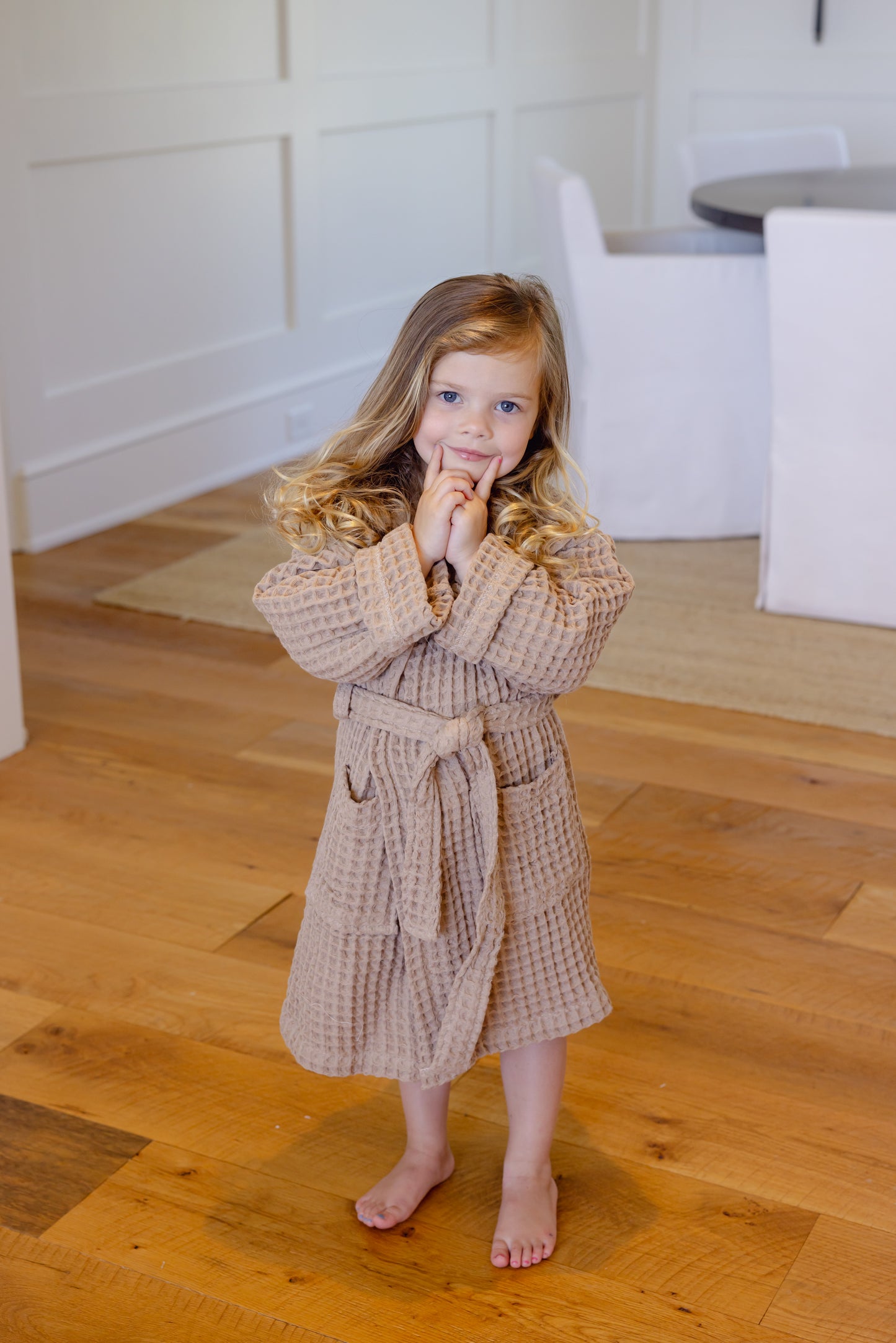 ORGANIC COTTON CHILDREN’S ROBE - CAMEL
