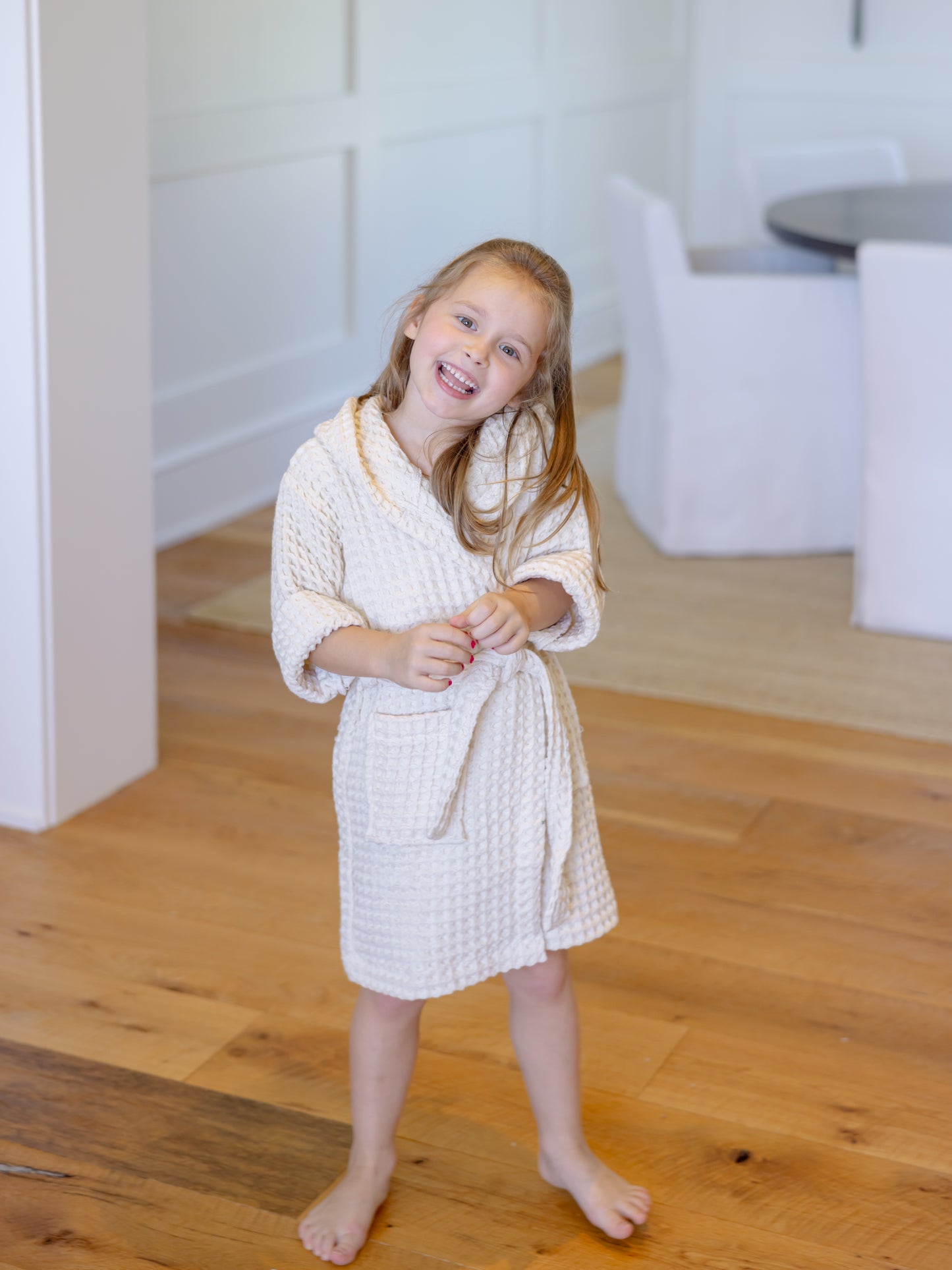 ORGANIC COTTON CHILDREN’S ROBE - ECRU
