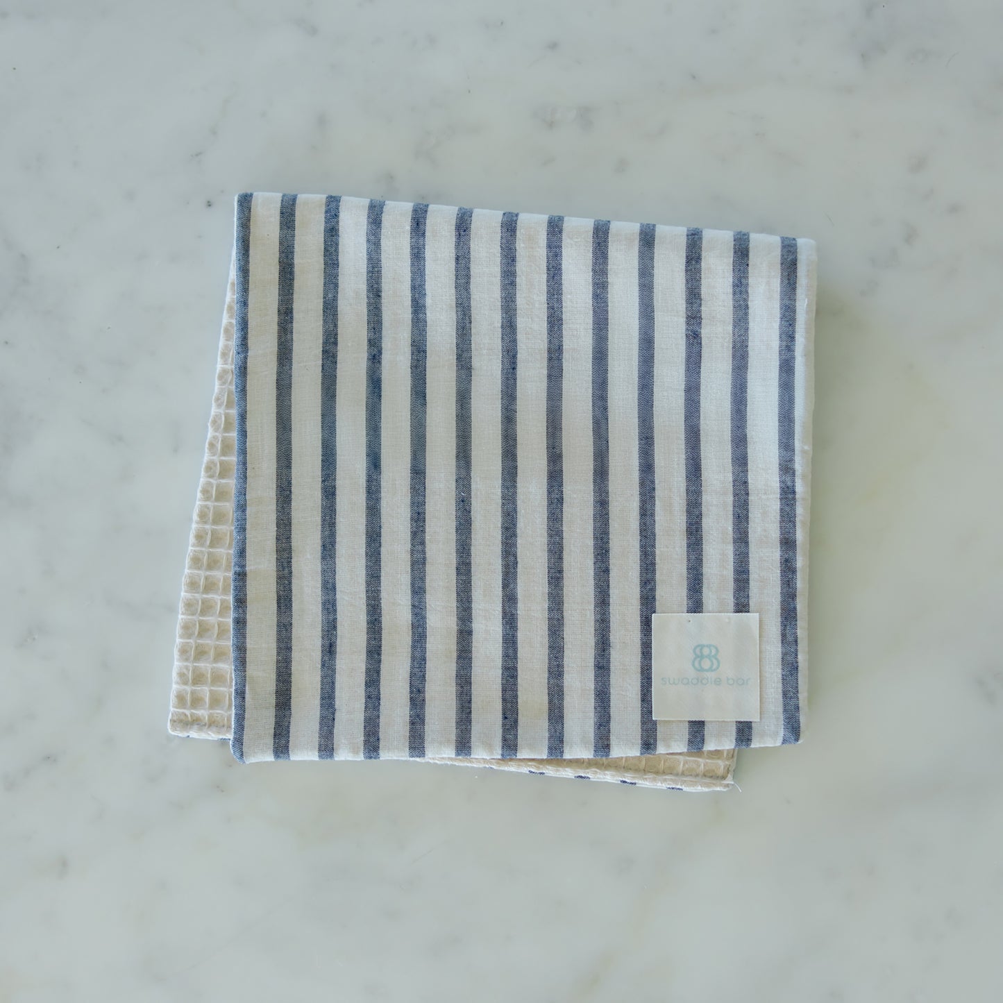 MUSLIN BURP CLOTH - BLUE STRIPE