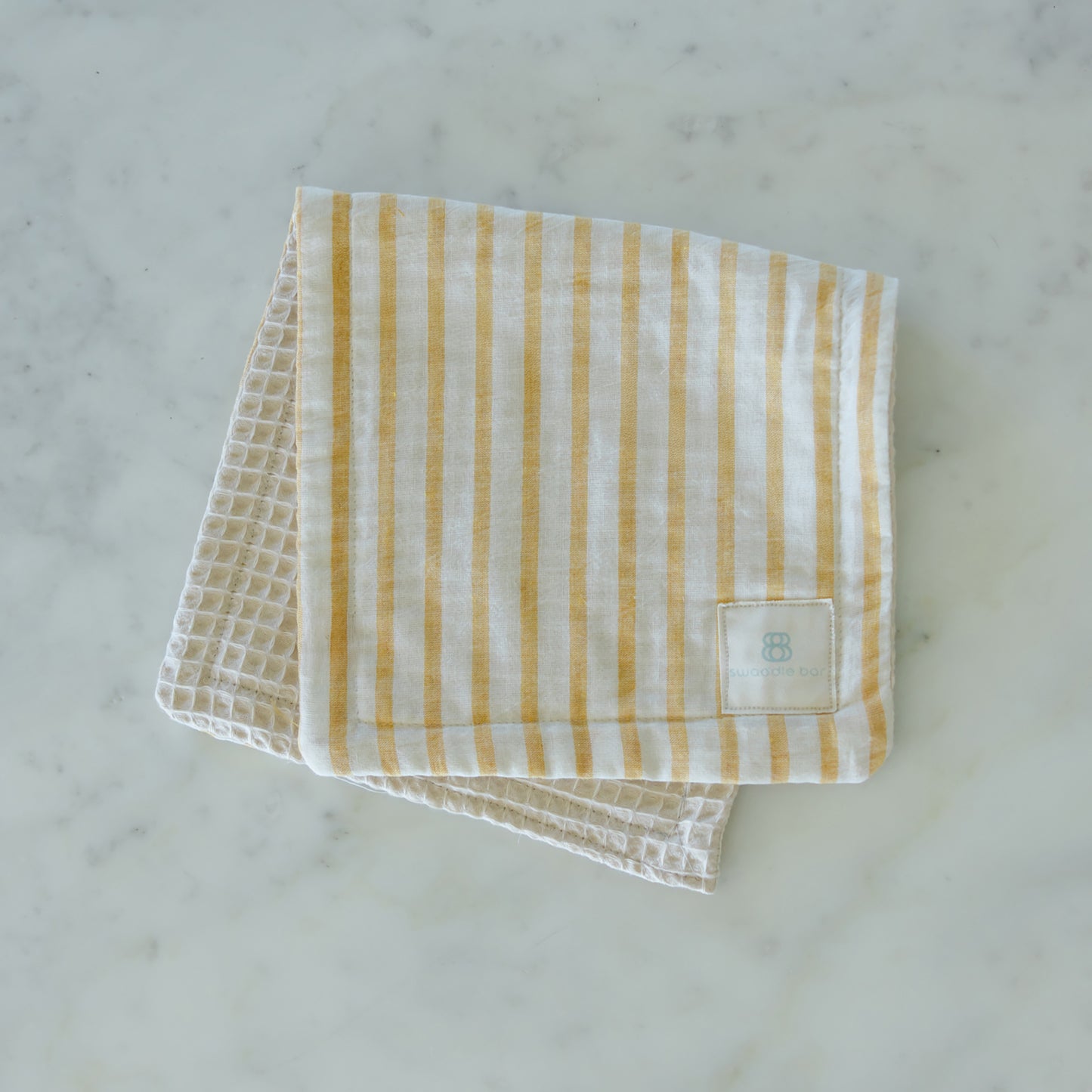 MUSLIN BURP CLOTH - YELLOW STRIPE