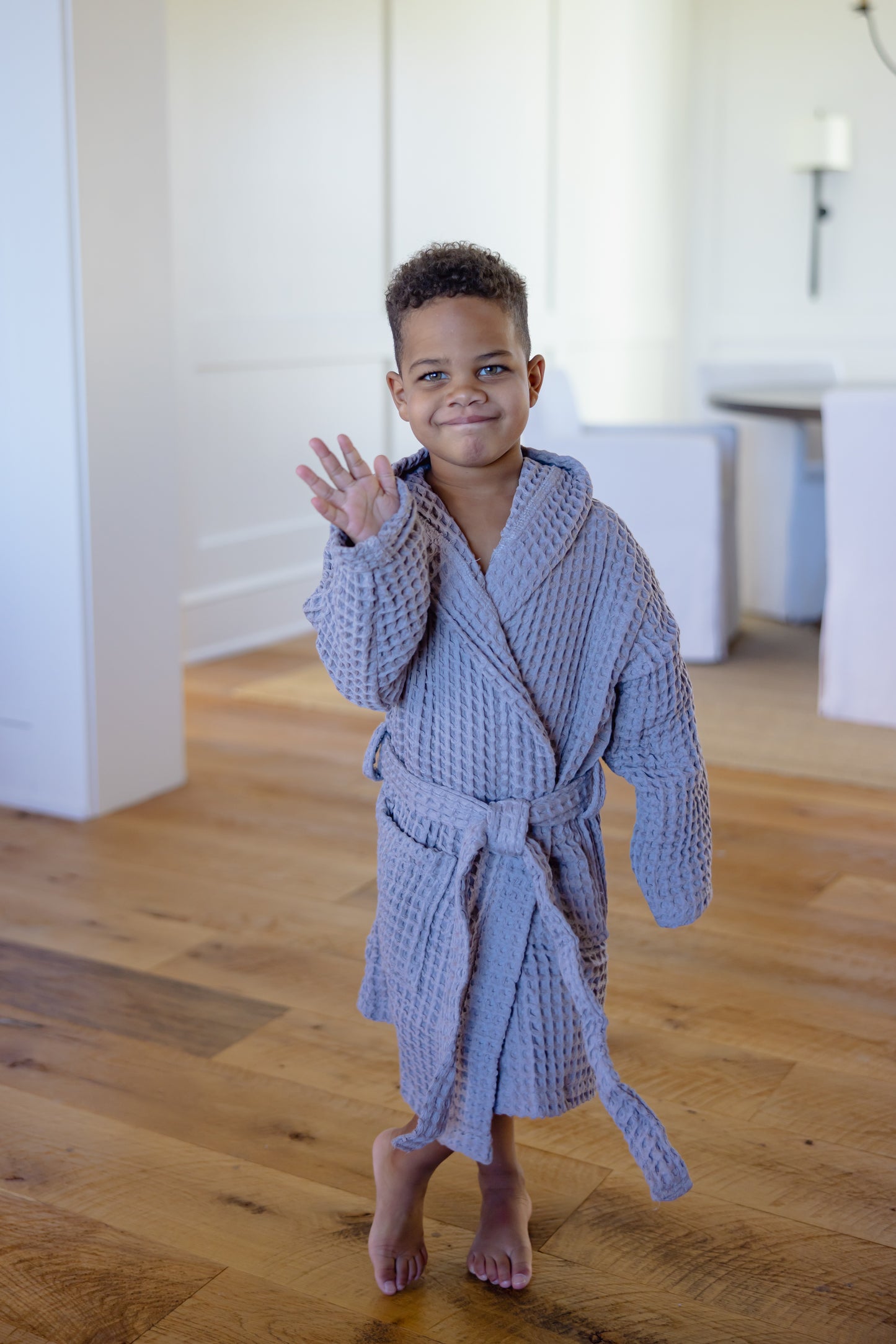 ORGANIC COTTON CHILDREN’S ROBE - GRAY