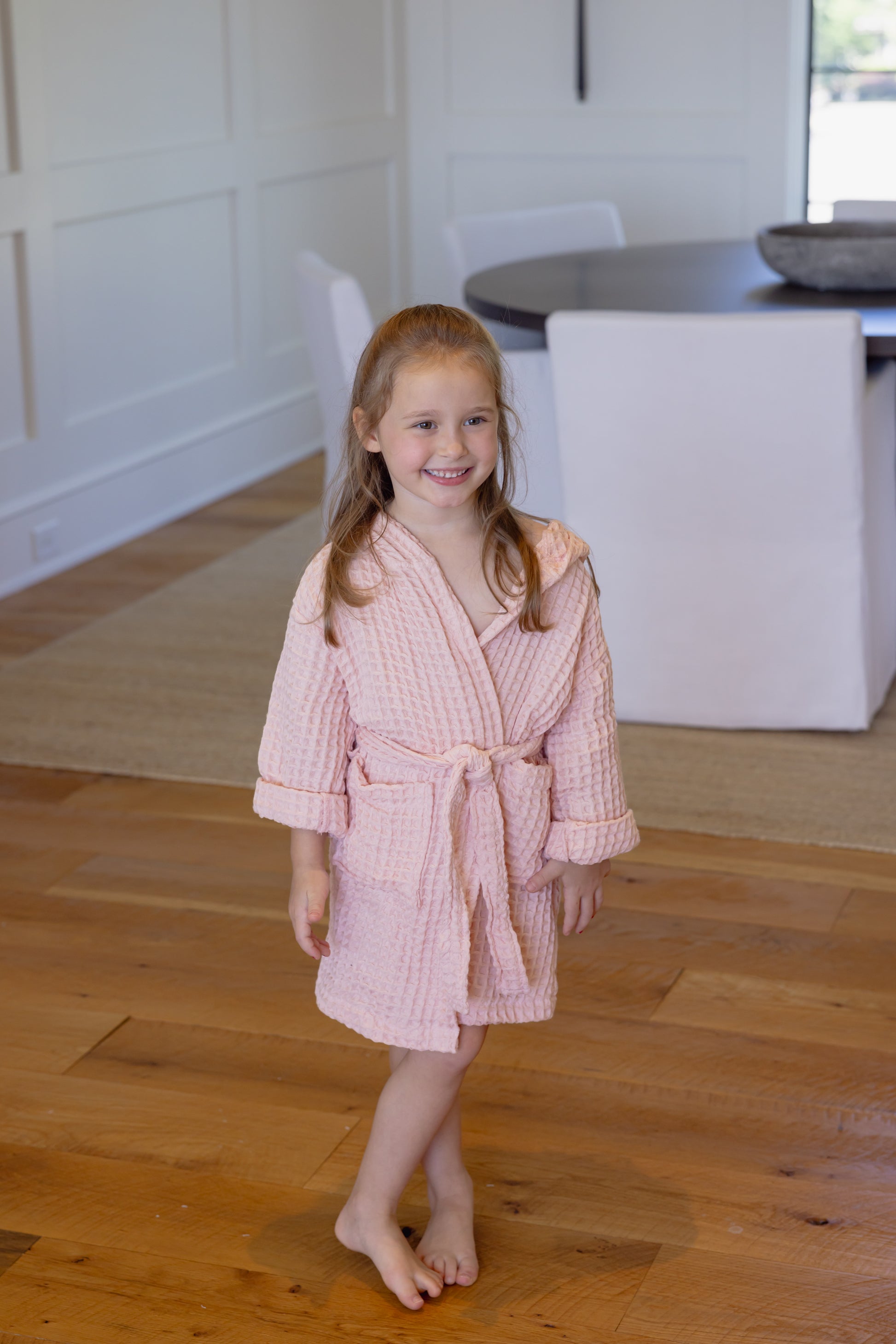 ORGANIC COTTON CHILDRENS ROBE - PINK - 1-3 ORGANIC COTTON CHILDRENS ROBE - PINK - 1-3
