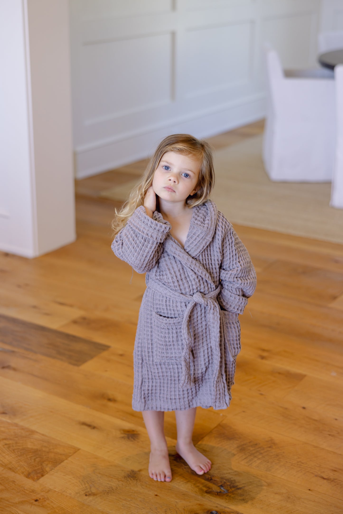 ORGANIC COTTON CHILDREN’S ROBE - GRAY