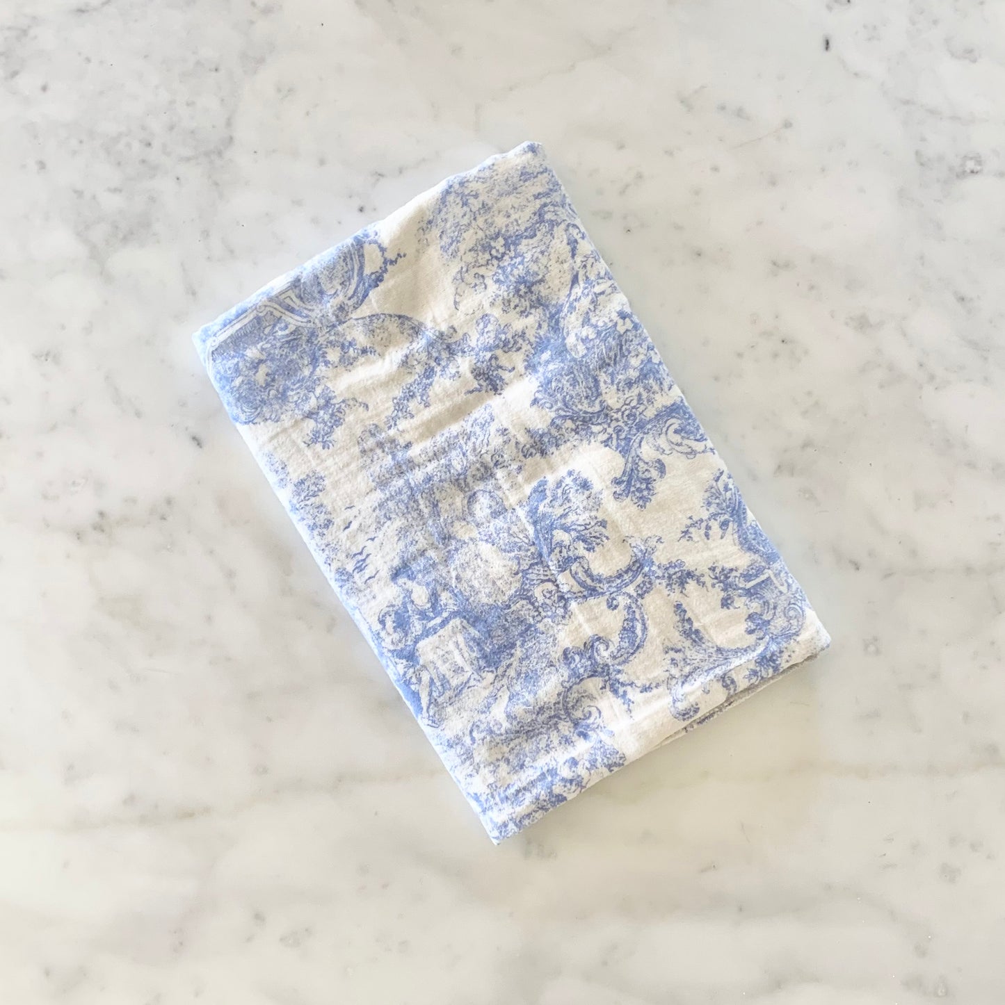 MUSLIN BABY SWADDLE: BLUE TOILE